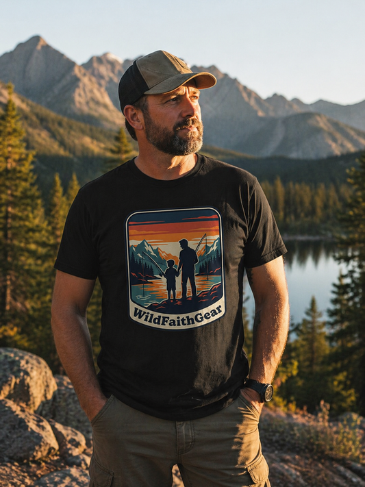 Fishing Father & Son T-Shirt – WildFaithGear Outdoor Sunset Tee