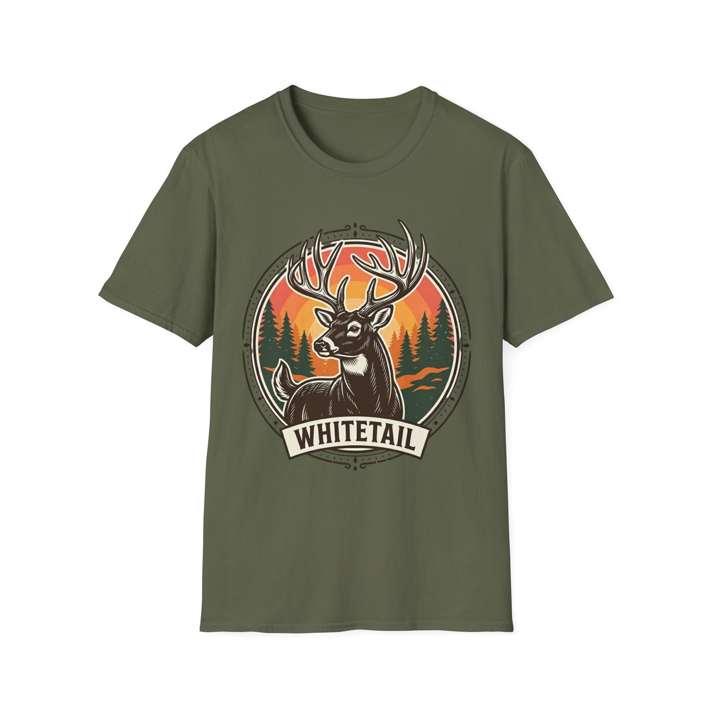 Whitetail Deer Graphic T-Shirt — Vintage Forest Hunting Tee